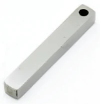 Dije de acero quirurgico barra maciza lisa 40mm